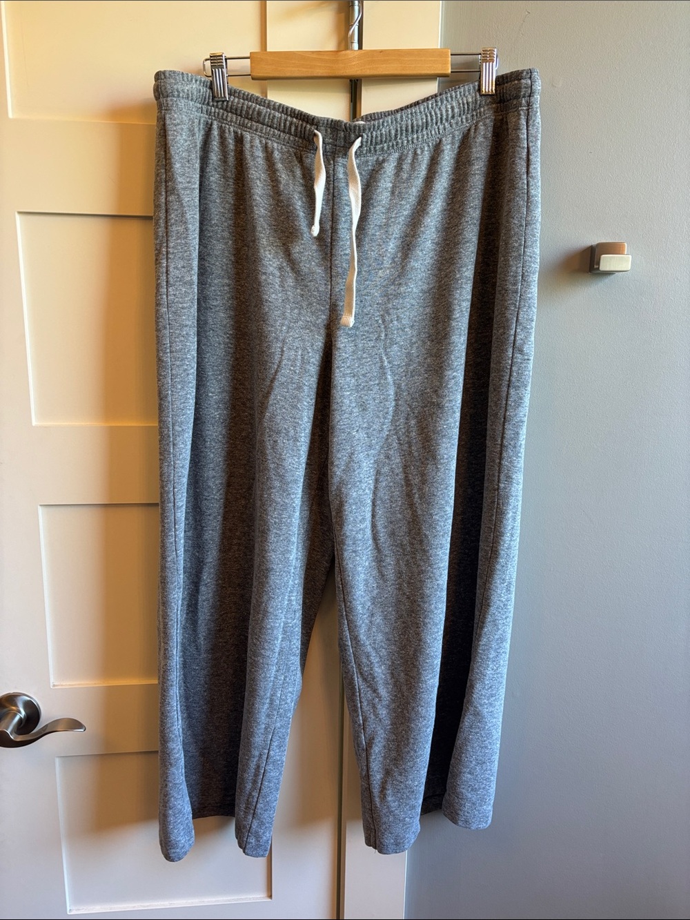 UpWest XL gray marled hemp wide leg sweatpants lounge pants sweats
